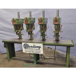 Used-Powermatic-Used Powermatic 4 Head Gang Drill Press With Large Table-1150-A2885