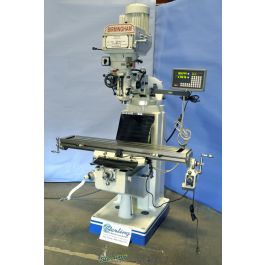 Used-Birmingham-Brand New Birmingham (VARIABLE SPEED) Vertical Milling Machine WITH DIGITAL READOUT AND POWERED TABLE FEED INCLUDED-BPV-3949-C-A2910