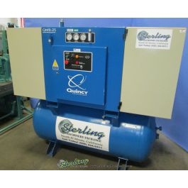 Used-QUINCY-Used Quincy Rotary Screw with Sound Enclosure Air Compressor-QMB-25-A2961