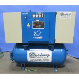 Used-QUINCY-Used Quincy Rotary Screw with Sound Enclosure Air Compressor-QMB-25-A2974