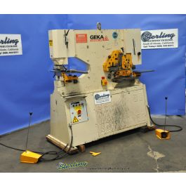 Used-Geka-Used Geka Hydraulic (DUAL OPERATION EXTENDED THROAT) Ironworker-HYDRACORP 50/SD-A3010