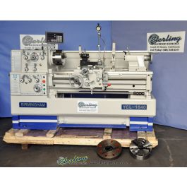Used-Birmingham-Brand New Birmingham Gap Bed Engine Lathe (Geared Head) With 2 Axis DRO-YCL-1640DRO-A2863