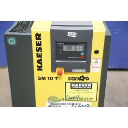 Used-Kaeser-Used Kaeser Screw Air Compressor, LIKE NEW ONLY 286 HOURS!-SMT10T-A5314
