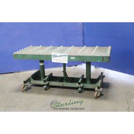 Used-Lexco-Used Lexco Hydraulic Lift Table with Roller Ball Table and Casters-STN-3006-2F-A5706