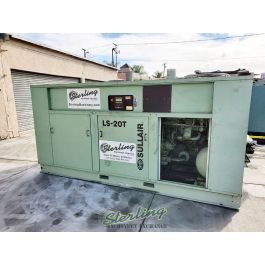 Used-Sullair-350 H.P. USED SULLAIR TWO-STAGE EXTREME PRESSURE ROTARY SCREW AIR COMPRESSORS WITH ENCLOSURE-LS20TS-350A-A6105