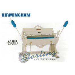 New-Birmingham-Brand New Birmingham Box & Pan Manual Finger Brake-V-412-6-SMV4126