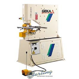 New-Geka-Brand New Geka Puma Series Hydraulic (Deep Throat) Ironworker Single End Punch with 5 Power Settings-PUMA 80SD-SMPUMA80SD