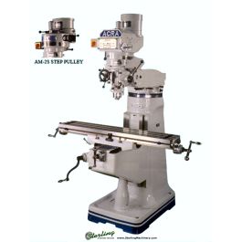 Used-Acra-BRAND NEW ACRA VERTICAL MILLING MACHINE (STEP PULLEY TYPE) 