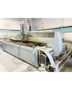 Used-Flow-Used Flow CNC Abrasive Dual Head Waterjet Cutting System with Flow PC Based Flowmaster Controller, 100HP 60,000 PSI Dual-Intensifier Pump, Dual Heads Waterjet Cutting System (GUARANTEED BY FLOW DEALER!)-4X2MWMC-A6373-01