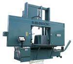 Brand New W.F. Wells CNC Fully Automatic with Shuffle Type Barfeed Horizontal Twin Post Band Saw 